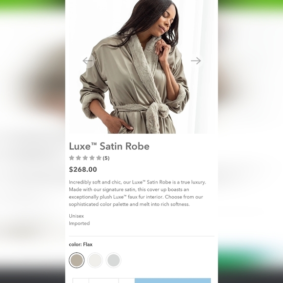 LITTLE GIRAFFE Luxe Satin Snow Leopard Robe Satin Luxurious Robe Powder Blue 🩵 - Picture 2 of 15